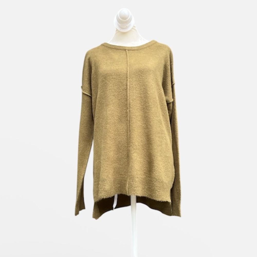 ANDRE by Unit Crew Neck Oversized Sweater in Olive Green Size Small